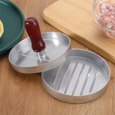 Burger Press Round Stainless Steel Burger Smasher Heavy Duty BBQ Patty Maker Uk