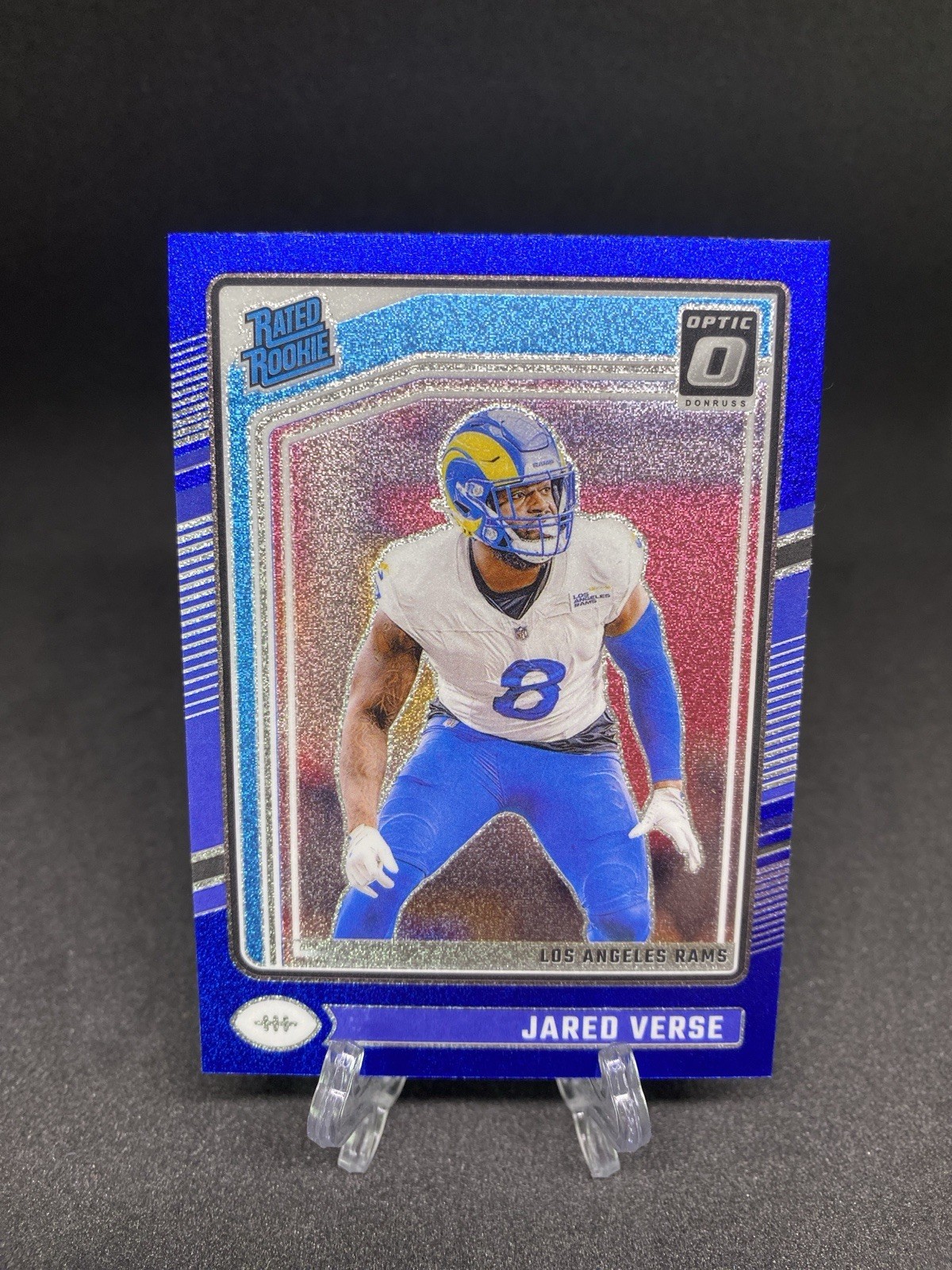 Jared Verse 2024 Optic Rated Rookie Blue Glitter Prizm RC #242 RAMS