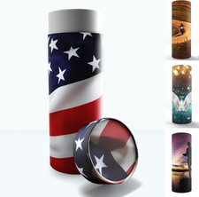 American Flag Men'S Scattering Tubes for Human Ashes TSA Approved Scattering Urn