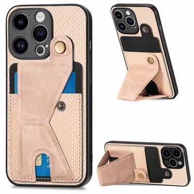 Card Pocket Wallet Case For iPhone Samsung Huawei Cover Bracket Magnetic Stand
