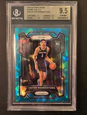 🔥 2023 PANINI PRIZM VICTOR WEMBANYAMA TEAL ICE ROOKIE RC /225 GEM MINT BGS 9.5