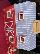 Melissa  Doug Fold and Go Barn 3700 Red BARN Horse Farm Dollhouse Play Animals