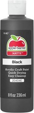 Apple Barrel Acrylic Paint in Assorted Colors 8 Ounce , 20404 Black- Pack of 1