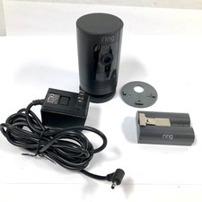 Ring Stick Up Cam Plug-In Black Outdoor Battery Security Camera