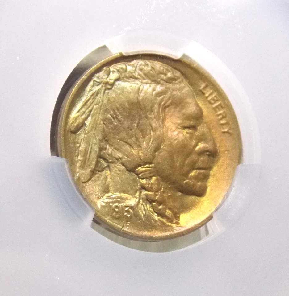 1913 "P" Indian Head BUFFALO Nickel *TYPE 1* 5c CACG MS67 CAC #341 Gem BU ECC&C - Image 2 of 4