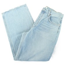 Agolde Soft Low Slung Baggy 100% Cotton Denim Jeans In Spark Women's Size 28