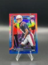 Stefon Diggs New England Patriots 2025 Topps Chrome Red White Blue Refractor