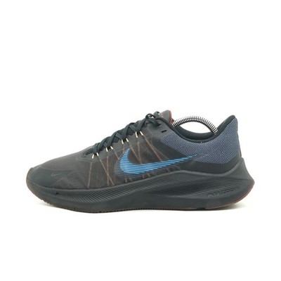 Nike Herren Air Zoom Winflo 8 Sneaker Schwarz/Blau ämpfend Laufschuh EU 42.5