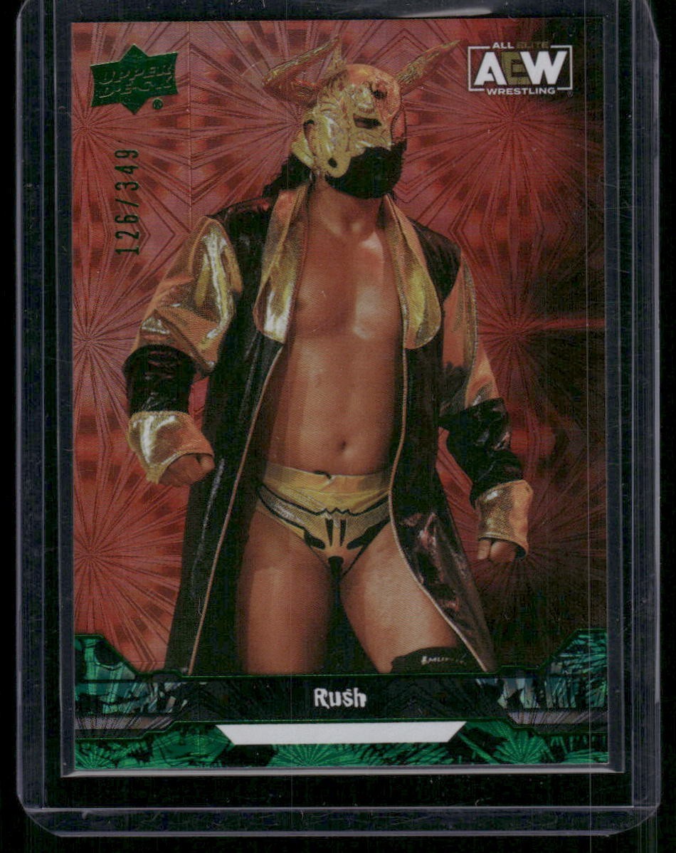 RUSH 2023 Upper Deck AEW All Elite Wrestling Green Pyro Parallel #D /349