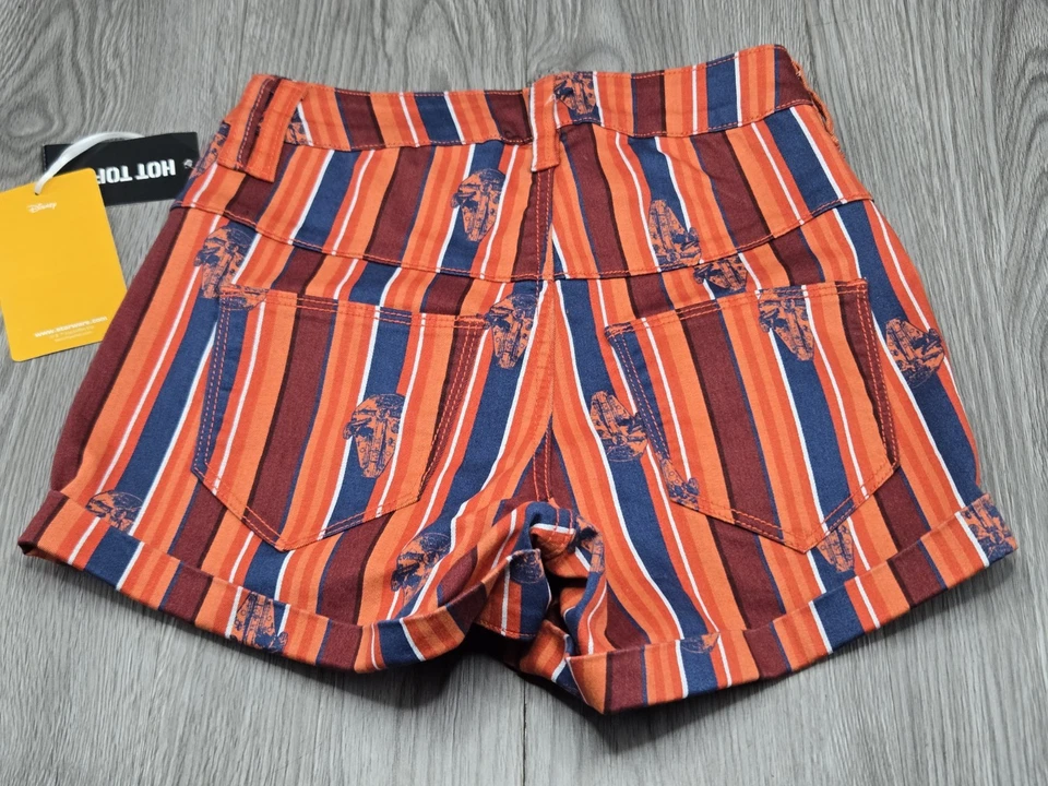 PANTALONES CORTOS MUJER HER UNIVERSE DISNEY STAR WARS HAN SOLO MILLENNIUM FALCON NUEVOS CON ETIQUETAS Talla-0 Foto 3 de 4