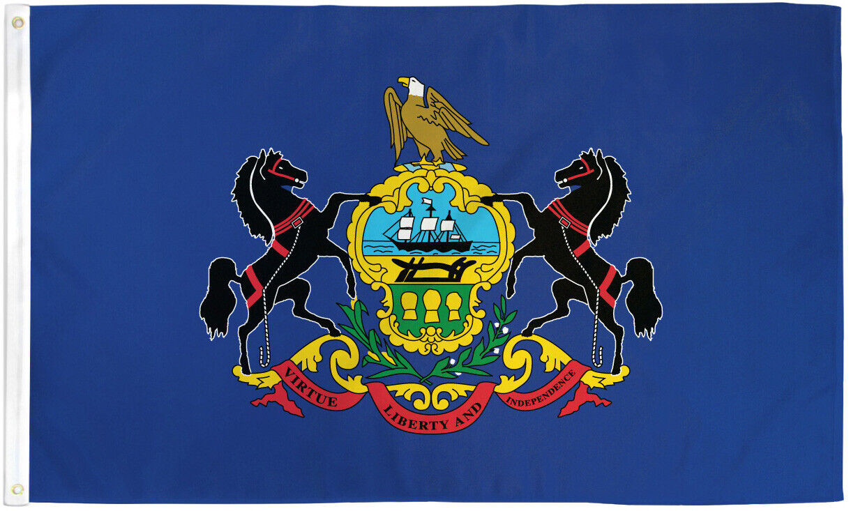 3x5 State of Pennsylvania Flag 3'x5' House Banner Brass Grommets nylon polyester