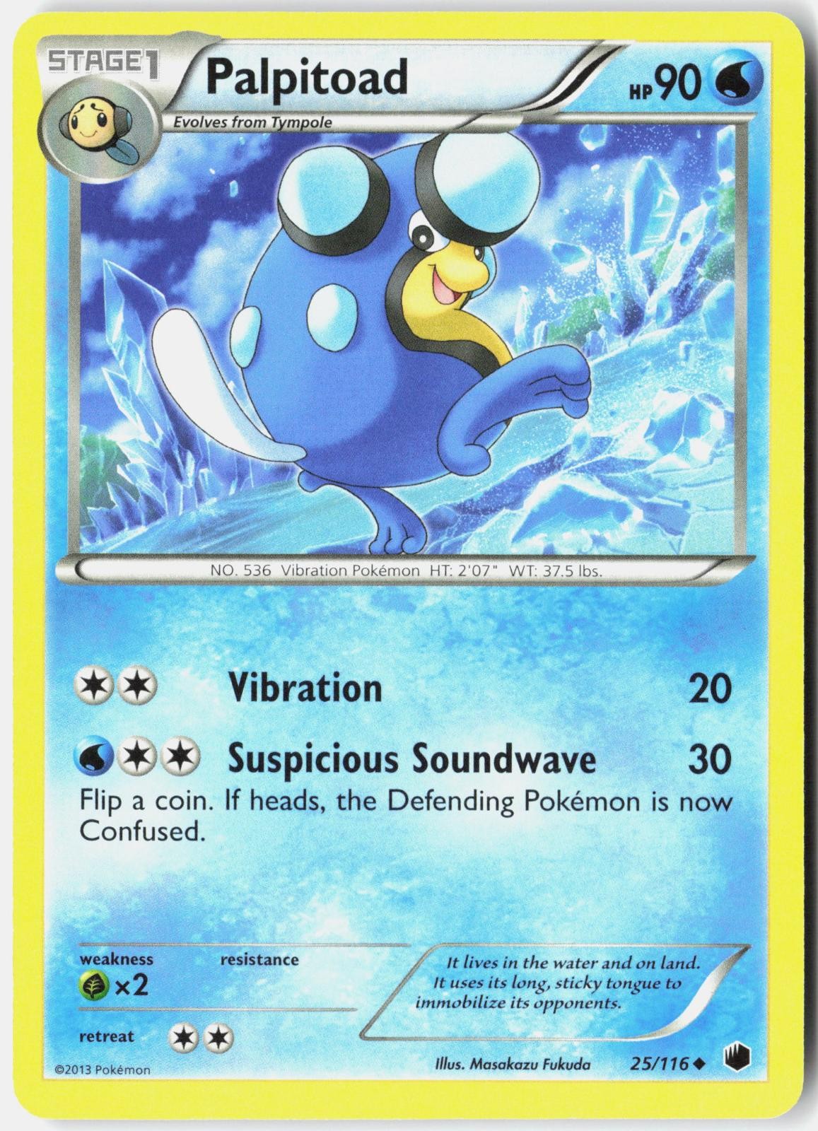 PALPITOAD 25/116 UNCOMMON PLASMA FREEZE POKEMON NM