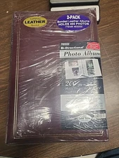 2 Pack Pioneer BTA-204S2 Bonded Leather 200 Pocket Burgundy Photo Album  Le Memo
