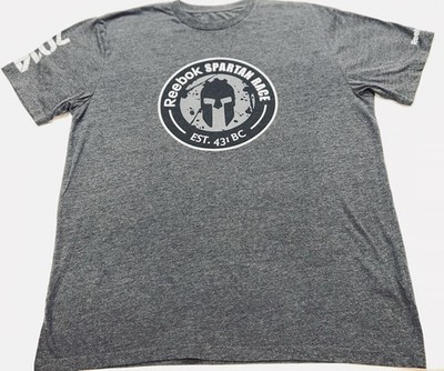 Reebok Spartan Race 2014 Trifecta Qualifier Finisher Grey Graphic T-Shirt Adult