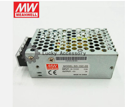 1pc New MEAN WELL DC-DC Switching Power Supply SD-15C-5 15W