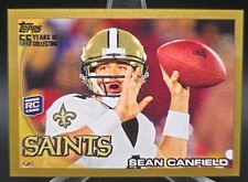 2010 Topps Gold Sean Canfield Rookie Card RC #91 /2010 New Orleans Saints. rookie card picture