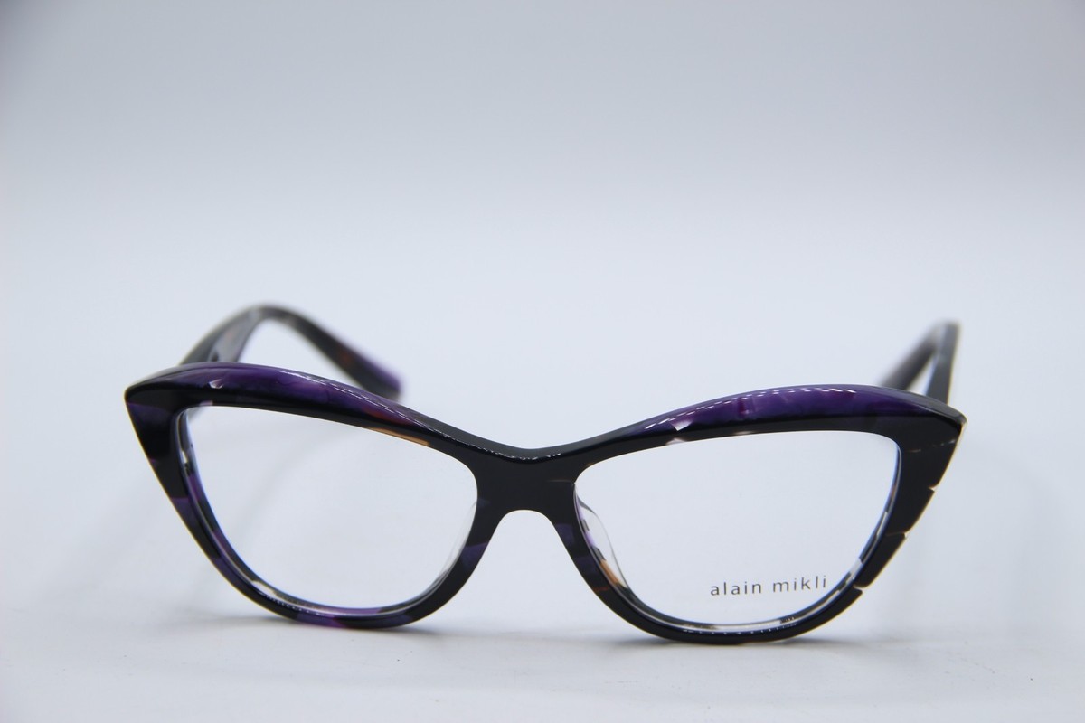 NEW ALAIN MIKLI A03117 005 PURPLE BROWN AUTHENTIC FRAMES