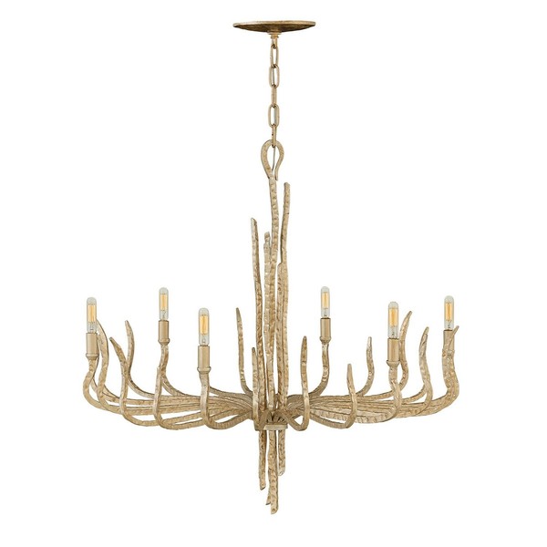Kronleuchter Palina In Gold Ø71Cm KüRzbar Esstisch Wohnzimmer 6Xe14 Design Lampe-image