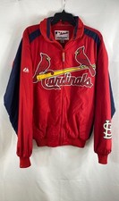 Vintage Majestic Men's St. Louis Cardinals Full Zip Jacket Red Navy Sz M