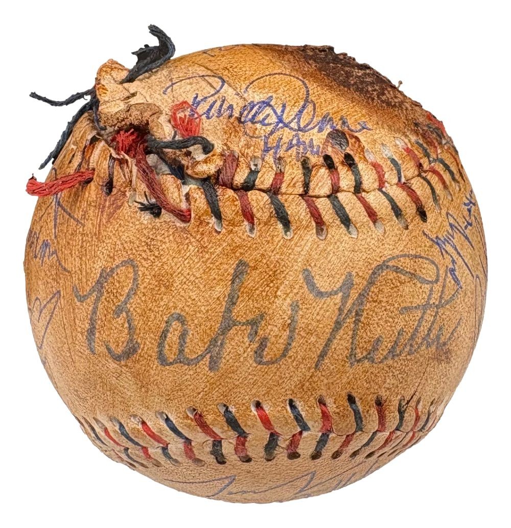The Sandlot Cast (8) Signed Babe Ruth Replica Signed Baseball Renna Guiry BAS 