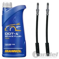 2Xbremsschlauch HINTEN+1L Mannol DOT 4 Passend FüR BMW 3Er E91 X1 F20 3Er F30