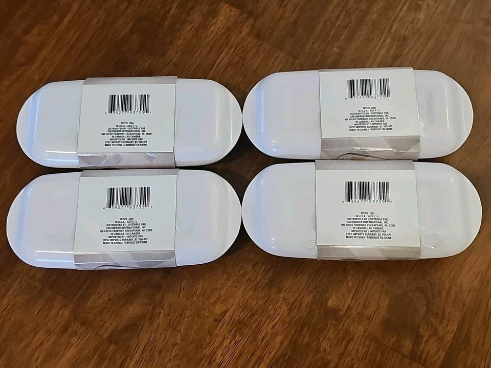 NUEVO 4 platos de mantequilla de melamina blanca Cooking Concepts de una sola barra 3,25 x 7,5 Foto 2 de 4