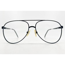 Marcolin 946 BR Aviator Eyeglasses Frame Men Black Metal 60 15 Italy