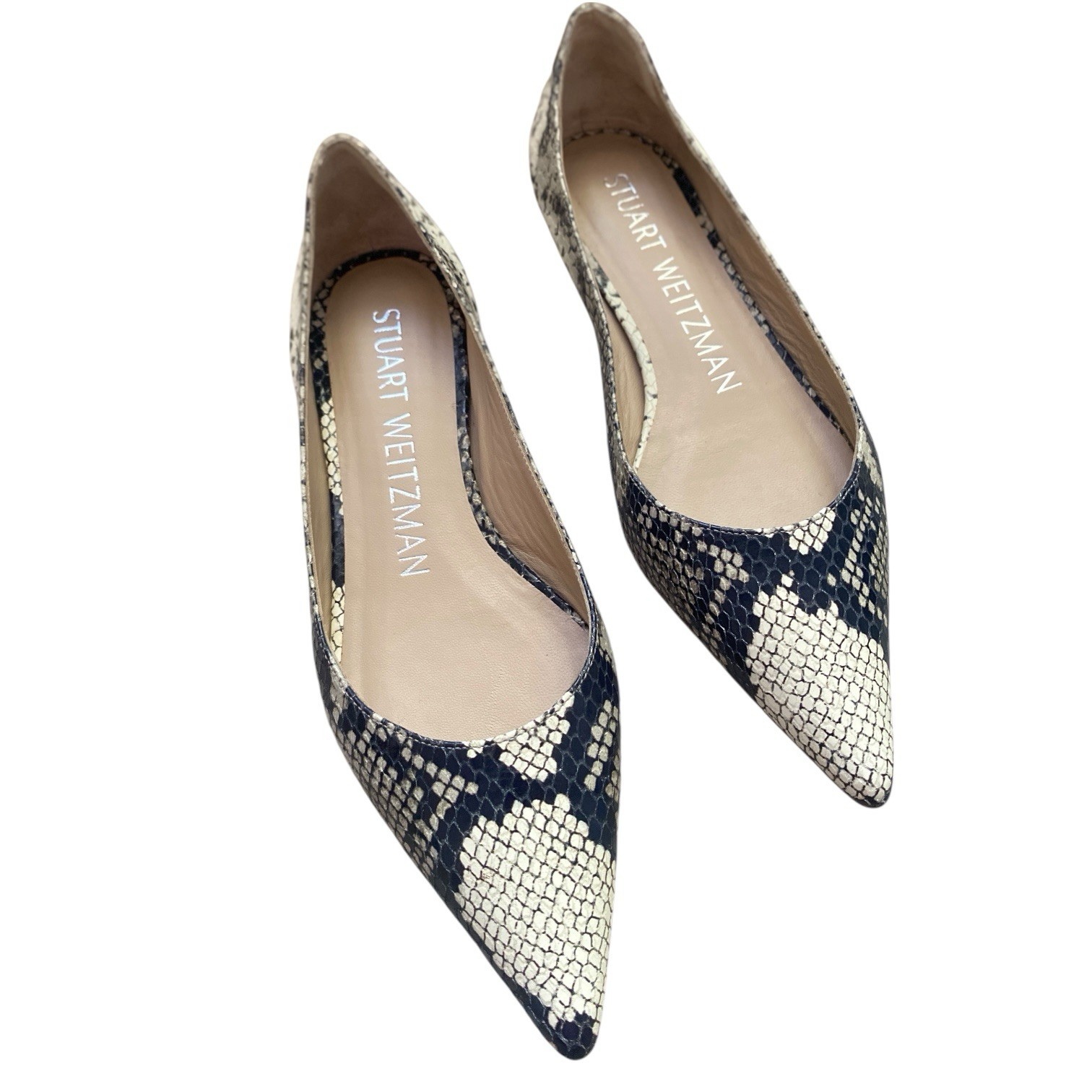 Stuart Weitzman "Emilia" python-embossed leather … - image 4