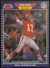 Pro Set Steve DeBerg #172 Kansas City Chiefs 1989 NFL Football Trading Card