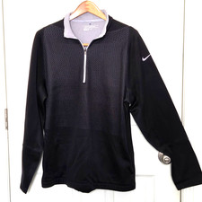 Nike Pullover Tour Performance Golf Jacket Black Therma-Fit 1/4 Zip Mens Large