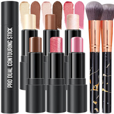 6 Colors Cream Contour Stick Makeup Kit, Shades with Highlighter, Blush, Bronzer