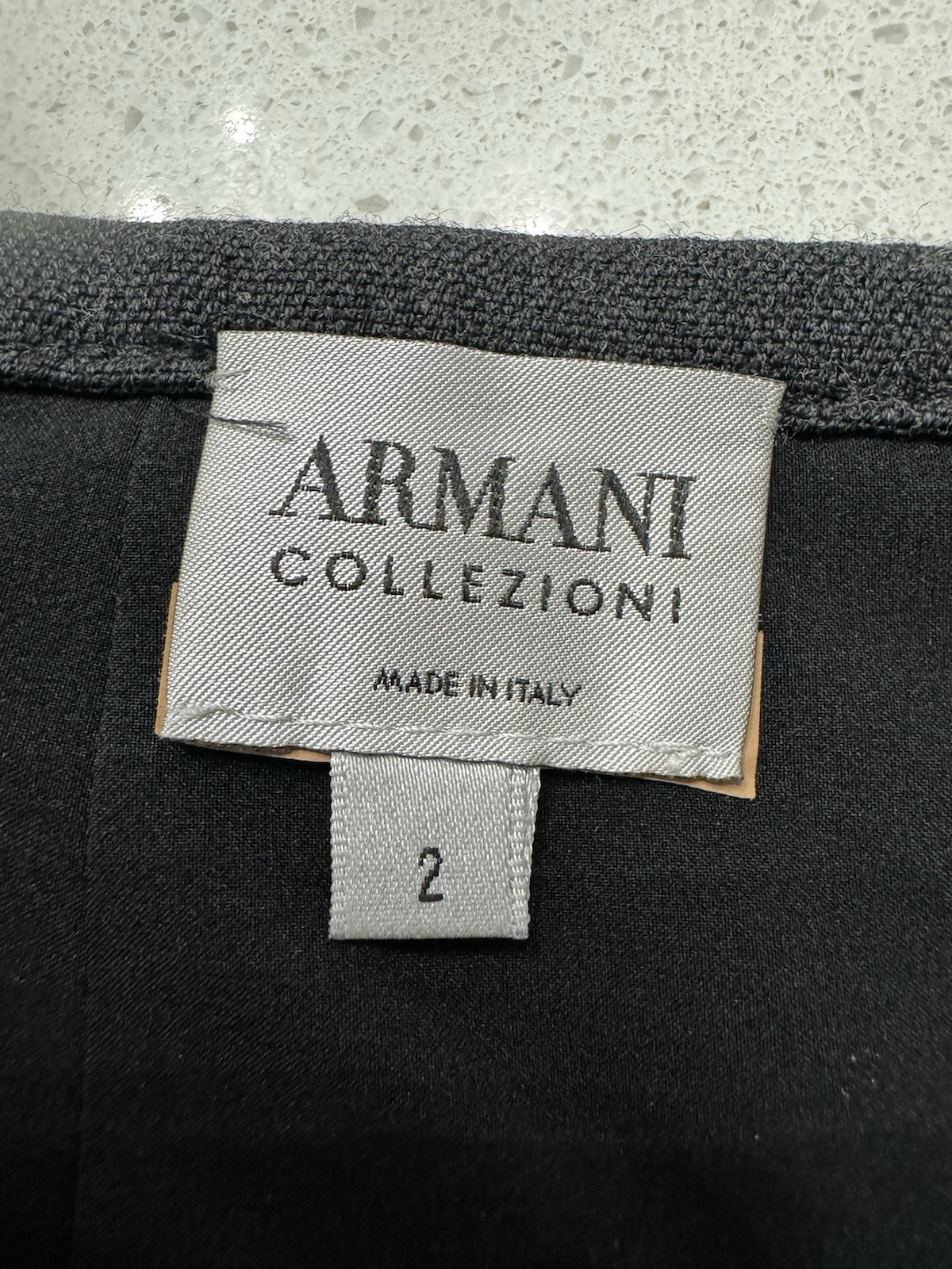 ARMANI COLLEZIONI Solid Black Wool Lined Pencil S… - image 2