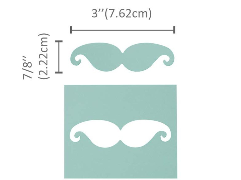 BiraBira 3" Mustache Lever Action Craft Punch for Paper Arts and Crafts Projects