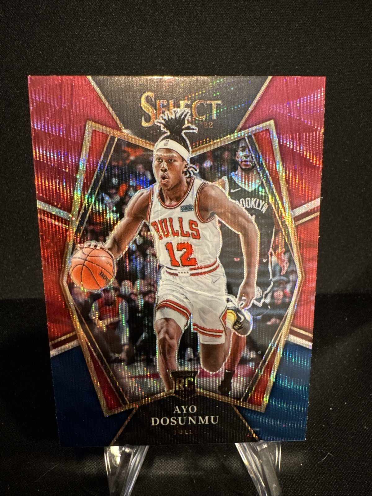 2021-22 Panini Select Basketball-Ayo Dosunmu RC #154-Tri Color Prizm