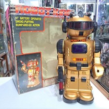 Vintage Plastic Robot King W/ Box