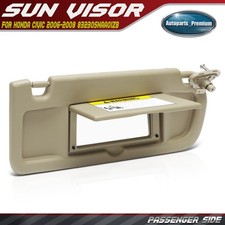 Beige Right Passenger Side Sun Visor with Mirror for Honda Civic 2006 2007 2008