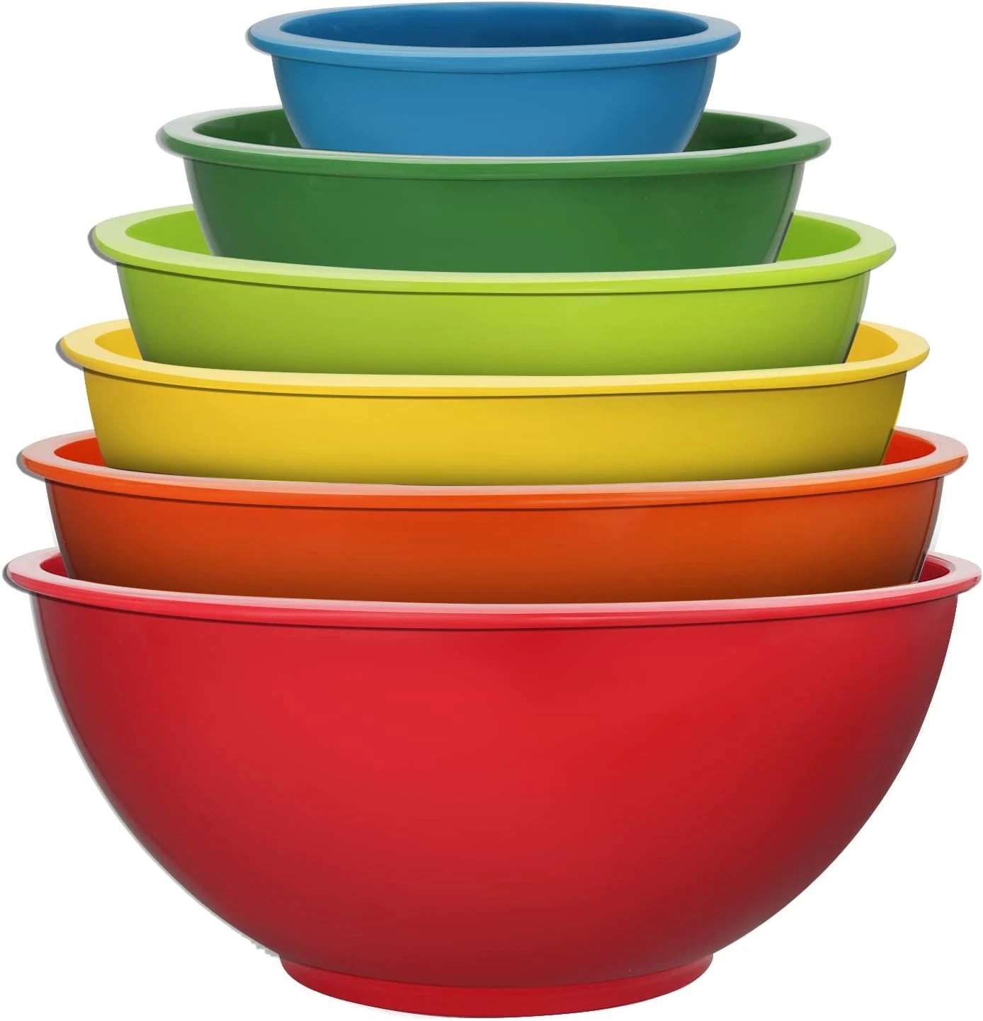 6 Pack Mixing Bowl Set Plastic Nesting Bowls for Baking Cooking Serving Red
Opens in a new window or