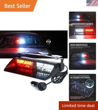 White Red Emergency Strobe Dash Lights Interior Windshield Safety Warning Tr...