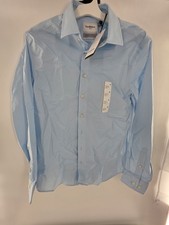 Goodfellow Co Men s Blue Standard Fit Dress Shirt M Stretch Quick Dry