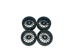 Hudy HUD803040 1/10 Scale Pre-Cut Slick Tires W Wheels Set Of 4 #14986