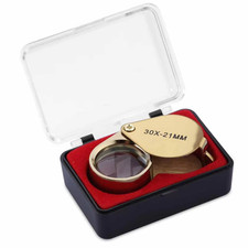 30X Pocket Loupe Magnifier Foldable Jewelry Magnifying Glass Eye Tool