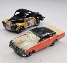 2 Aurora Cigar Box Kid Paint Ford Xl 500 Willys Gasser Vintage Usa