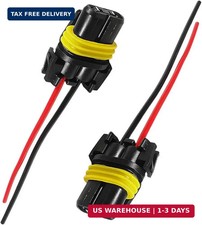 2 PCS 9005 9006 9012 HB3 HB4 Female Adapter Wiring Harness Sockets, Auto Wire Co