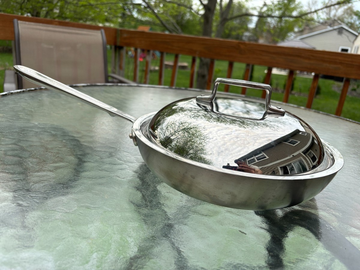 ALL-CLAD D5 11” Stainless Steel Fry Pan with Dome Lid Cover | eBay
