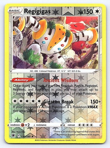 ⭐ Regigigas 130/189 Reverse Holo Rare Astral Radiance Pokemon Near Mint
