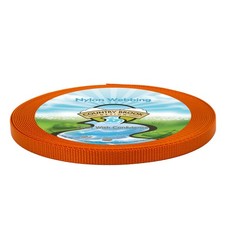 Country Brook Design 1/2 Inch Orange Heavy Nylon Webbing, 10 Yards