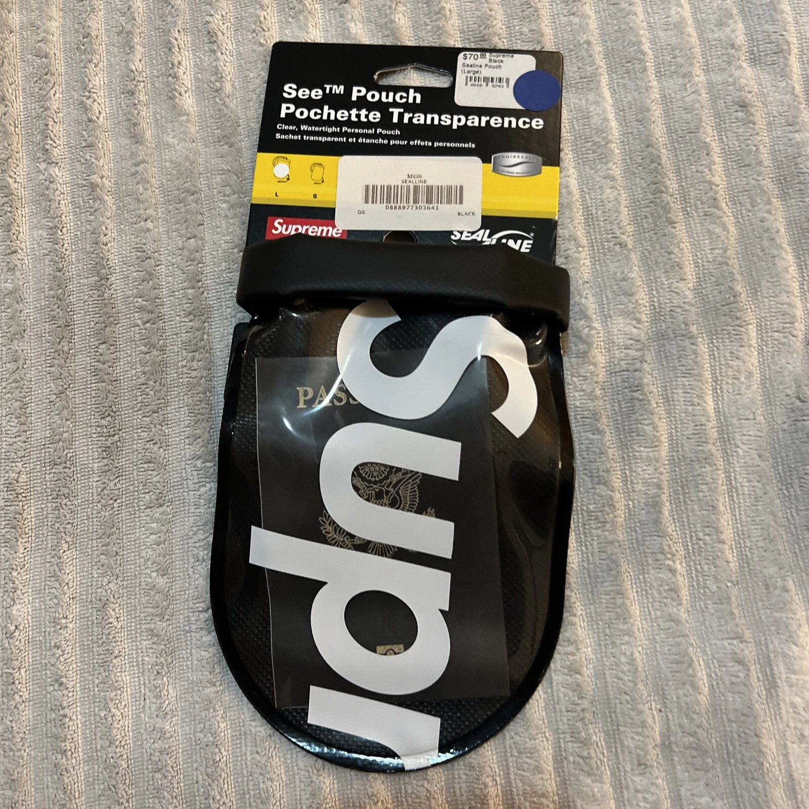 Grande poche étanche Supreme SealLine See neuve en noir SS18 Deadstock/ SS21