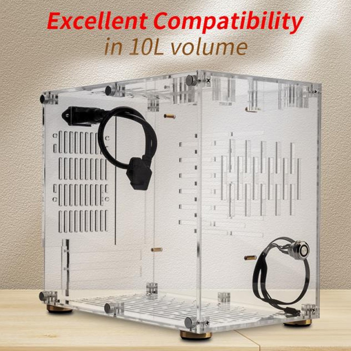 Acrylic Diy Itx Pc Case Clear Acrylic Mini ITX Case 360 ° Open