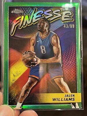 2023-24 Topps Chrome Basketball Jalen Williams Finesse Green  Refractor 43/99