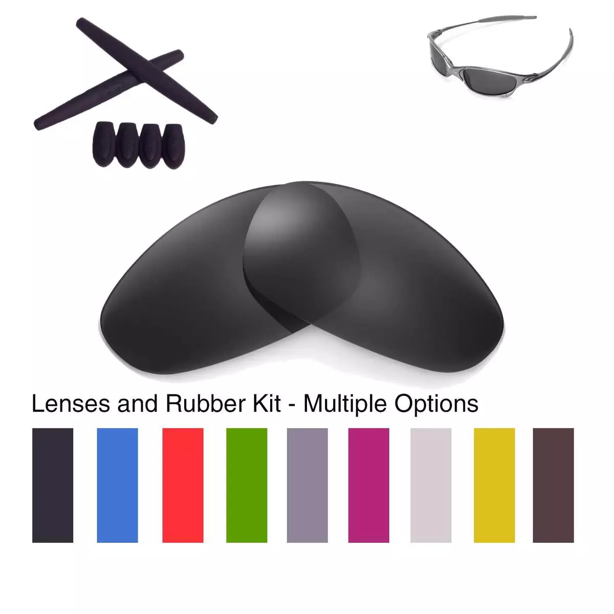 Walleva Replacement Lenses for Oakley Juliet Sunglasses - Multiple